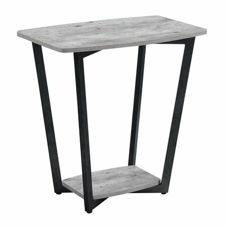 FIXTURESFIRST End Table, Faux Birch - 23.75 x 14 x 23.75 in. FI205394